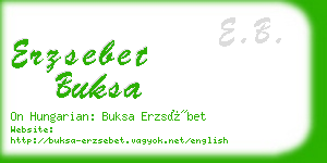 erzsebet buksa business card